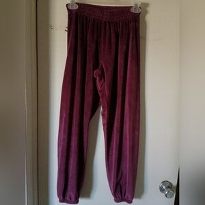 Plush Burgundy Jogger Pants PINK By Victoria's Secret Size Small
